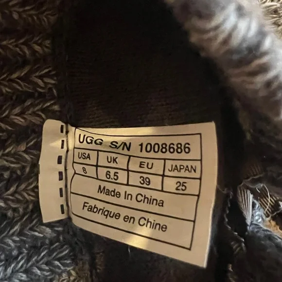 Cozy Gray Knit Women's Boots UGG - Picture 7 of 8